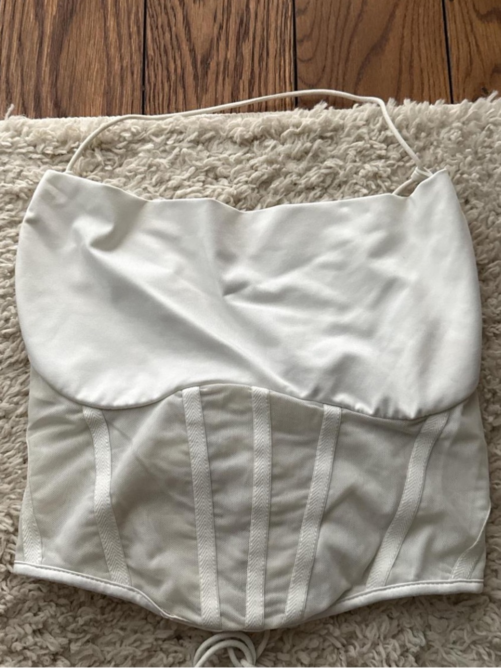 Native White Corset-Style Spaghetti Strap Tank Top